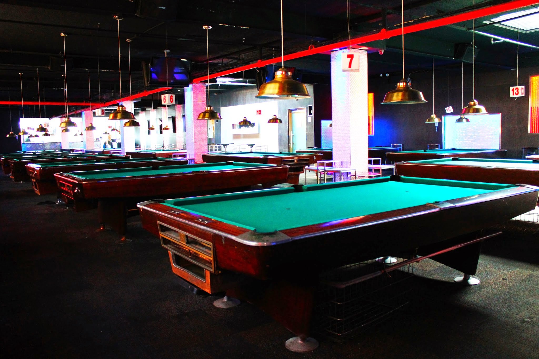 Pool tables at Post Billiards